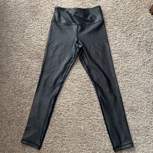 ZYIA Metallic Black Leggings Women’s Size 4